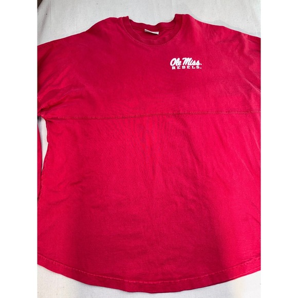 VTG Spirit Jersey Ole Miss Rebels Size XL Red Long Sleeve Hotty Toddy RN131422 - Picture 5 of 15